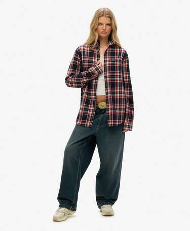 Oversized Long Sleeve Cotton Lumberjack Shirt