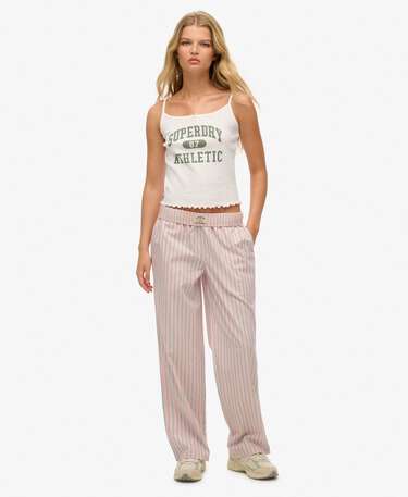 Cotton Stripe Elasticated Trouser
