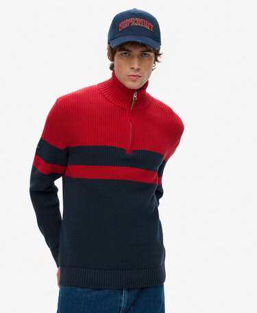 Classic Stripe Half-Zip Jumper